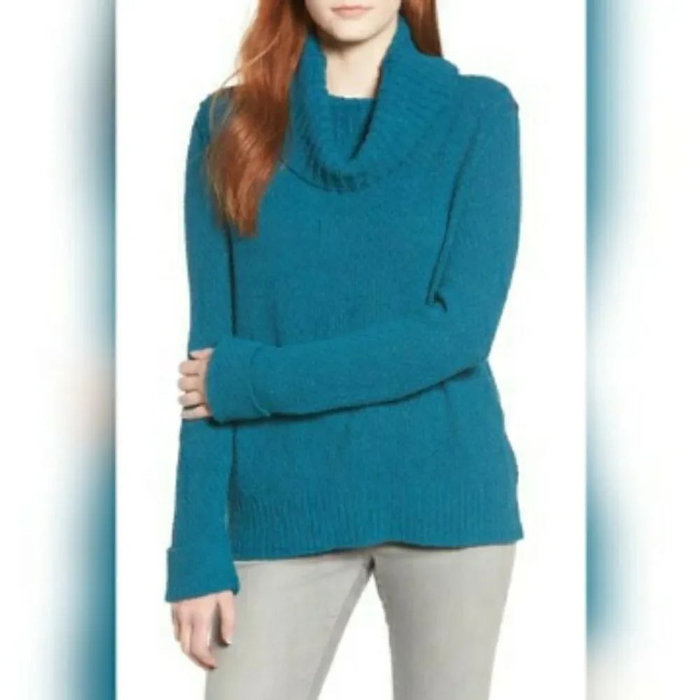 Caslon cuff sleeve cowl neck sweater oversized